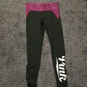 Pink Victoria Secret Yoga ankle length pants